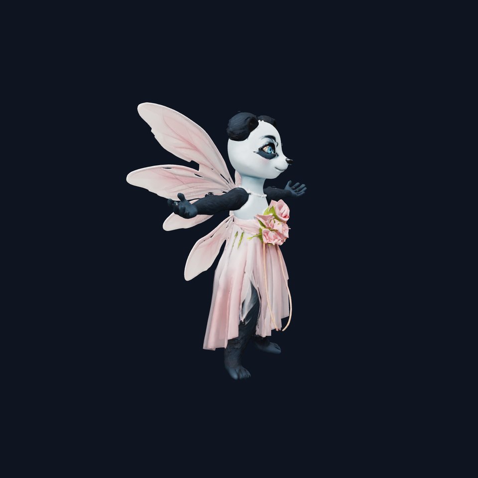 Elegant Panda Fairy model pack